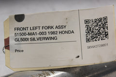 FRONT LEFT FORK ASSY 51500-MA1-003 1982 HONDA GL500I SILVERWING