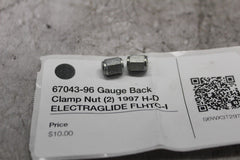 67043-96 Gauge Back Clamp Nut (2) 1997 H-D ELECTRAGLIDE FLHTC-I