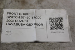 FRONT BRAKE SWITCH 57460-17C00 2002 SUZUKI HAYABUSA GSX1300R