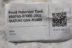 Front Reservoir Tank #59740-07D00 2002 SUZUKI GSX-R1000