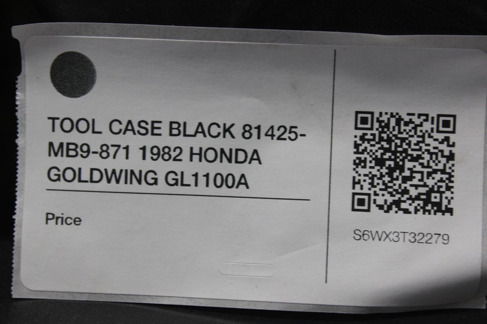 TOOL CASE BLACK 81425-MB9-871 1982 HONDA GOLDWING GL1100A