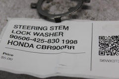 STEERING STEM LOCK WASHER 90506-425-830 1998 HONDA CBR900RR