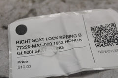 RIGHT SEAT LOCK SPRING B 77226-MA1-000 1982 HONDA GL500I SILVERWING