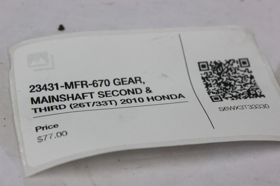 23431-MFR-670 GEAR, MAINSHAFT SECOND & THIRD (26T/33T) 2010 HONDA FURY VT1300CX