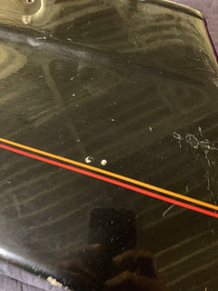 Harley Davidson OEM Lower Saddlebag (1) LEFT Side Vivid Black Red/Gold Pinstripe