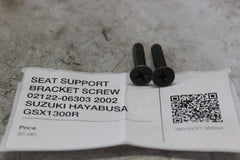 SEAT SUPPORT BRACKET SCREW 02122-06303 2002 SUZUKI HAYABUSA GSX1300R