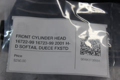 FRONT CYLINDER HEAD 16722-99 16723-99 2001 H-D SOFTAIL DUECE FXSTD