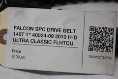 FALCON SPC DRIVE BELT 140T 1" 40024-09 2010 H-D ULTRA CLASSIC FLHTCU
