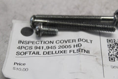 INSPECTION COVER BOLT 4PCS 941,945 2005 HD SOFTAIL DELUXE FLSTNI