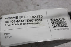 FRAME BOLT 10X178 90104-MAS-E00 1998 HONDA CBR900RR