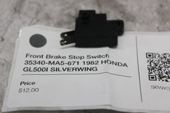 Front Brake Stop Switch 35340-MA5-671 1982 HONDA GL500I SILVERWING