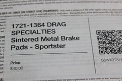 1721-1364 DRAG SPECIALTIES  Sintered Metal Brake Pads - Sportster