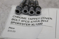 CHROME TAPPET COVER BOLT 4PCS 4741A 2012 SPORTSTER XL1200