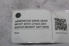 GENERATOR DRIVE GEAR 68/34T 22721-27A03 2001 SUZUKI BANDIT GSF1200S