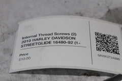 Internal Thread Screws (2) 2010 HARLEY DAVIDSON STREETGLIDE 16480-92 (1-7/8”)