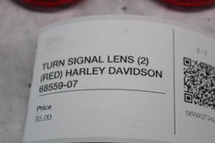 TURN SIGNAL LENS (2) (RED) HARLEY DAVIDSON 68559-07