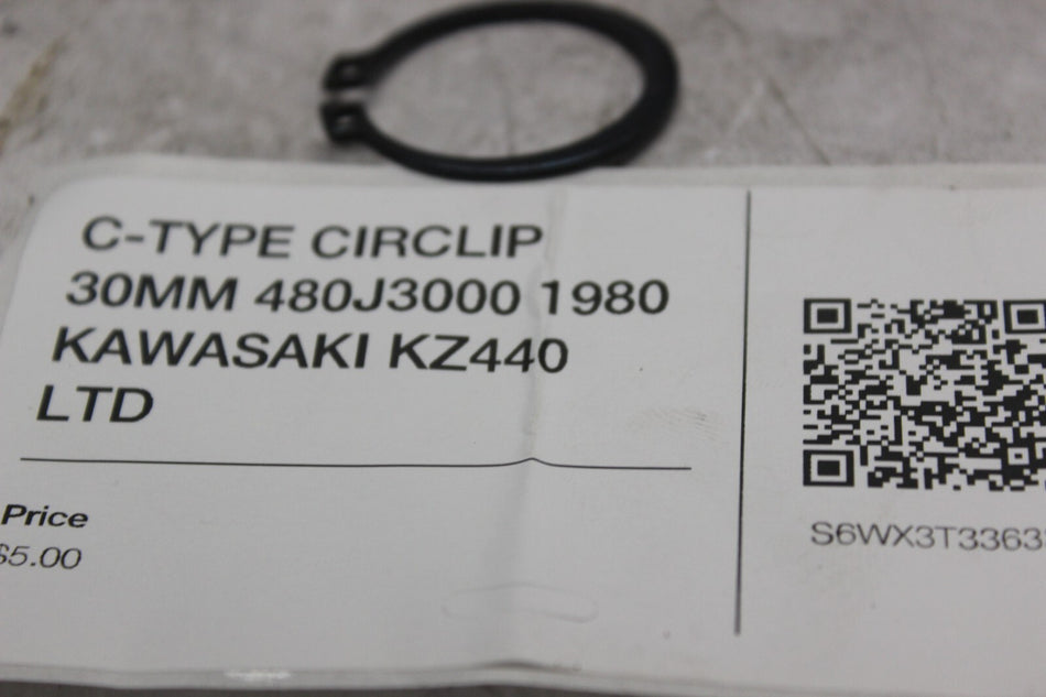 C-TYPE CIRCLIP 30MM 480J3000 1980 KAWASAKI KZ440 LTD