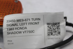 33450-ME9-671 TURN SIGNAL LEFT FRONT 1983 HONDA SHADOW VT750C