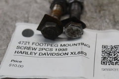 4721 FOOTPEG MOUNTING SCREW 2PCS 1998 HARLEY DAVIDSON XL883