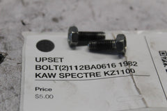 UPSET BOLT (2) 112BA0616 1982 KAW SPECTRE KZ1100