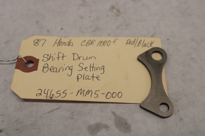 Shift Drum Bearing Setting Plate 24655-MM5-000 1987 Honda CBR1000F Hurricane