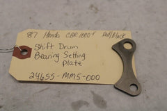 Shift Drum Bearing Setting Plate 24655-MM5-000 1987 Honda CBR1000F Hurricane
