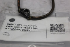 RIGHT CYL HEAD OIL PIPE 32033-1528 1988 KAWASAKI EX500
