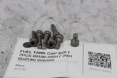 FUEL TANK CAP BOLT 7PCS 09106-05017 2001 SUZUKI SV650S