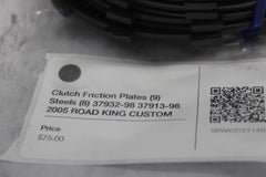 Clutch Friction Plates (9) Steels (8) 37932-98 37913-98 2005 ROAD KING CUSTOM FL