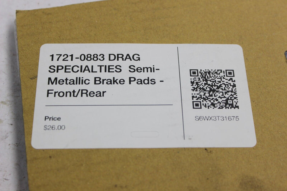 1721-0883 DRAG SPECIALTIES  Semi-Metallic Brake Pads - Front/Rear