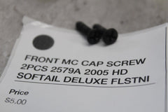 FRONT MC CAP SCREW 2PCS 2579A 2005 HD SOFTAIL DELUXE FLSTNI