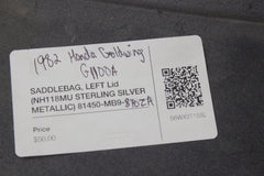 SADDLEBAG, LEFT Lid (STERLING SILVER METALLIC) 81450-MB9-870ZA 1982 HONDA GOLDWI