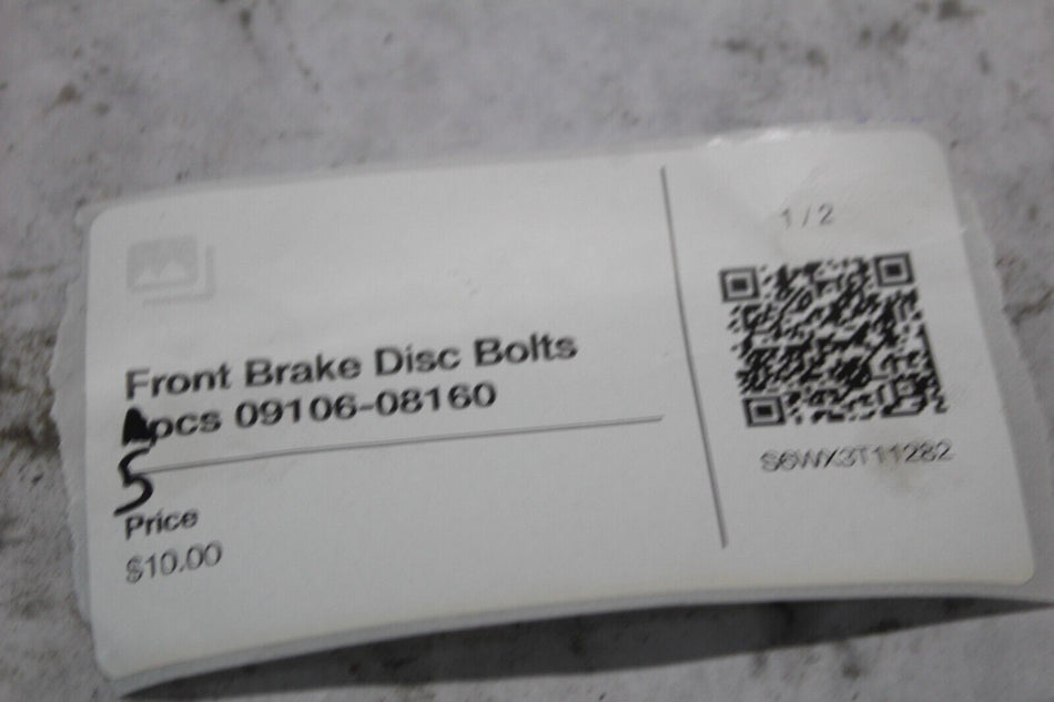Front Brake Disc Bolts (5) SUZUKI 09106-08160