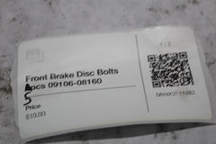 Front Brake Disc Bolts (5) SUZUKI 09106-08160