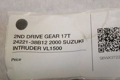 2ND DRIVE GEAR 17T 24221-38B12 2000 SUZUKI INTRUDER VL1500