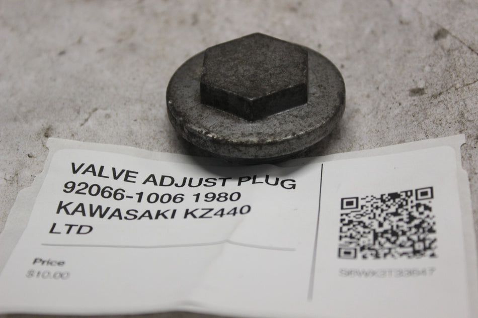 VALVE ADJUST PLUG 92066-1006 1980 KAWASAKI KZ440 LTD