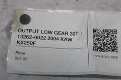 OUTPUT LOW GEAR 30T 13262-0022 2004 KAW KX250F