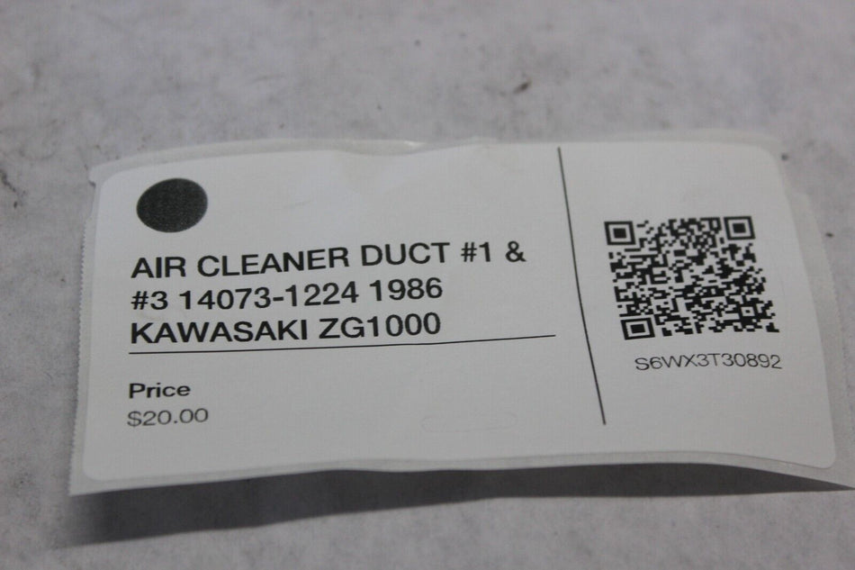 AIR CLEANER DUCT #1 & #3 14073-1224 1986 KAWASAKI ZG1000