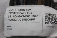 HIGH HORN 12V TESTED/WORKS 38110-MAS-E00 1998 HONDA CBR900RR