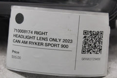 710008174 RIGHT HEADLIGHT LENS ONLY 2023 CAN AM RYKER SPORT 900 ACE