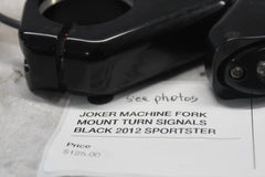 JOKER MACHINE FORK MOUNT TURN SIGNALS BLACK 2012 SPORTSTER XL1200 39MM