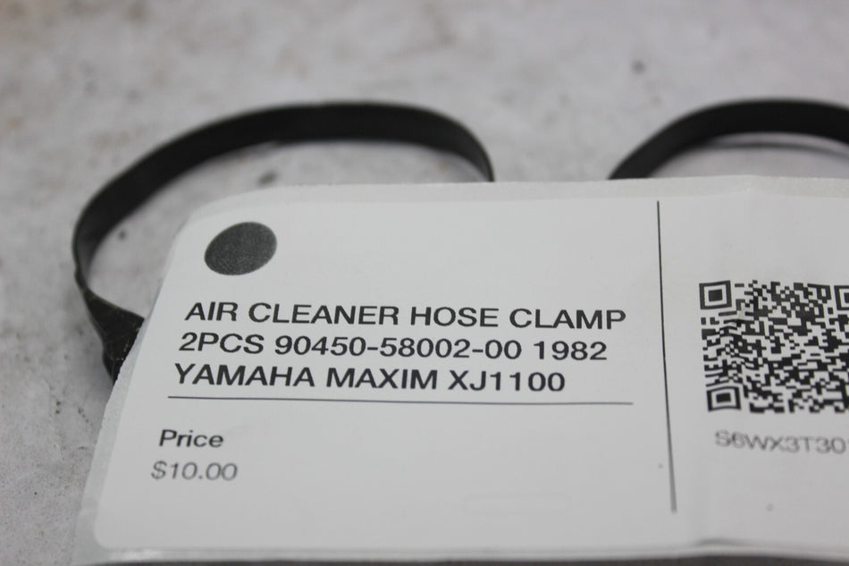 AIR CLEANER HOSE CLAMP 2PCS 90450-58002-00 1982 YAMAHA MAXIM XJ1100