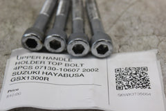 UPPER HANDLE HOLDER TOP BOLT 4PCS 07130-10607 2002 SUZUKI HAYABUSA GSX1300R