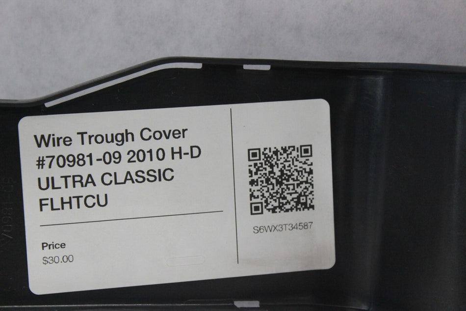 Wire Trough Cover #70981-09 2010 H-D ULTRA CLASSIC FLHTCU