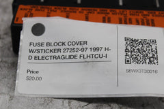 FUSE BLOCK COVER W/STICKER 27252-97 1997 H-D ELECTRAGLIDE FLHTCU-I