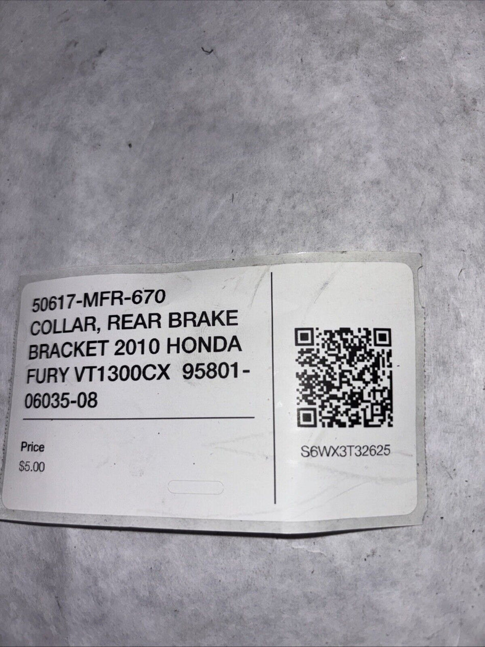 50617-MFR-670 COLLAR, REAR BRAKE BRACKET 2010 HONDA FURY VT1300CX  95801-06035-0