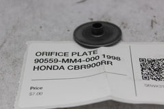 ORIFICE PLATE 90559-MM4-000 1998 HONDA CBR900RR