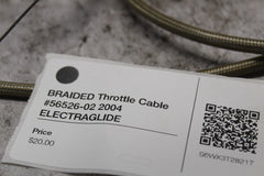 BRAIDED Throttle Cable #56526-02 2004 ELECTRAGLIDE