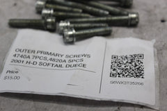 OUTER PRIMARY SCREWS 4740A 7PCS,4820A 5PCS 2001 H-D SOFTAIL DUECE FXSTD