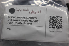 FRONT BRAKE MASTER CYLINDER 45500-MA5-672 1982 HONDA GL500I SILVERWING